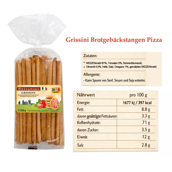 Stiratini | Grissini Brotgebäckstangen Pizza | 4x 250g |  1000g