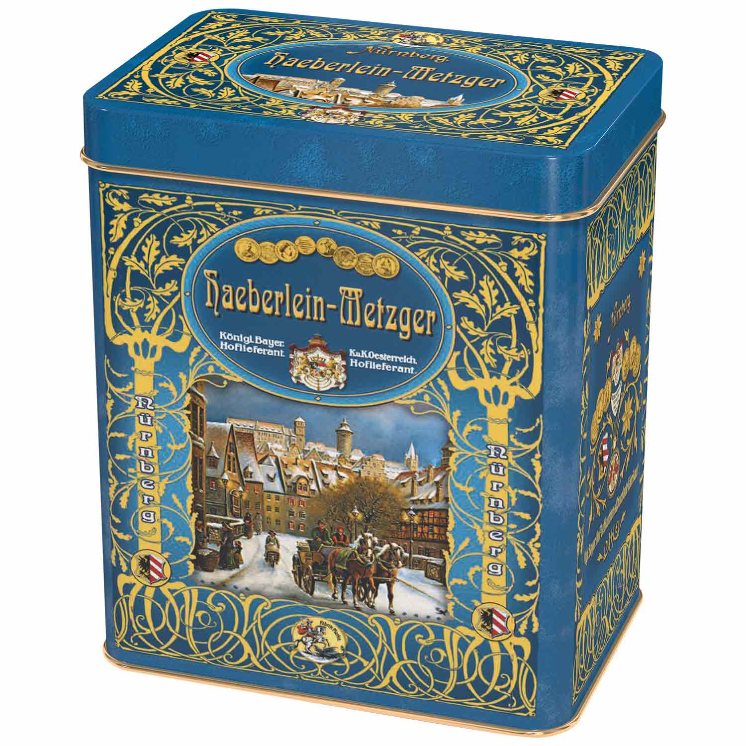Haeberlein Metzger Nürnberg Nostalgische Metalldose Mini 100g BLAU