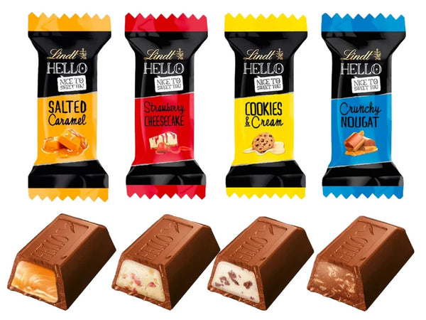 Lindt Hello Mini Sticks 1kg/2kg - Auswahl - Caramel, Strawberry, Cookie, Nougat, Mix