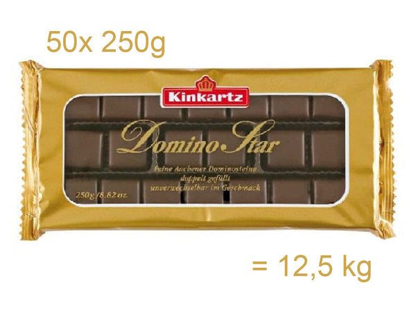 Kinkartz Domino Star Zartbitter Dominosteine (50x250g) 12,5kg