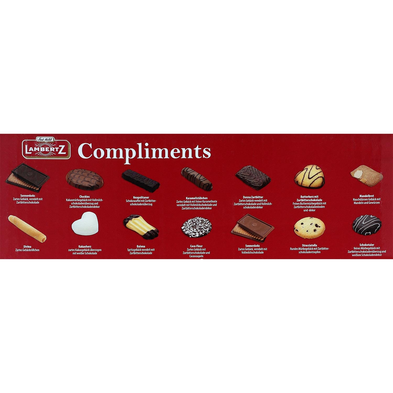 LAMBERTZ 8x250g Compliments Gebäckmischung 2kg Office Box