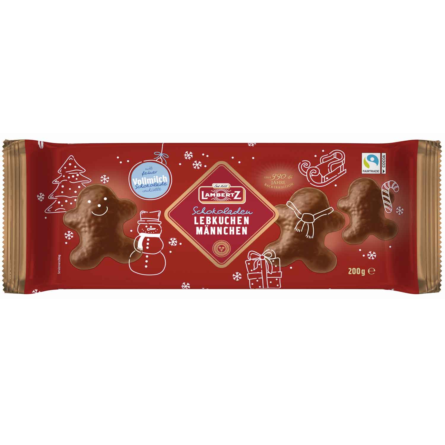 LEBKUCHENMÄNNCHEN Vollmilch  Lambertz | 200g VM 4/26
