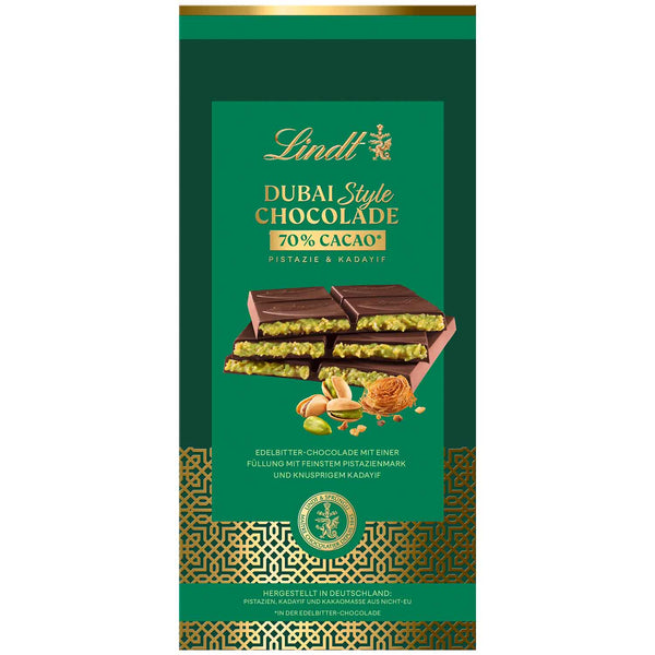 Lindt Dubai Style Chocolade 70% Cacao Edelbitter Tafel 150g