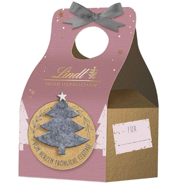 Lindt Filz Edition Kleine Tasche – 6 Weihnachtskugeln, 68 g