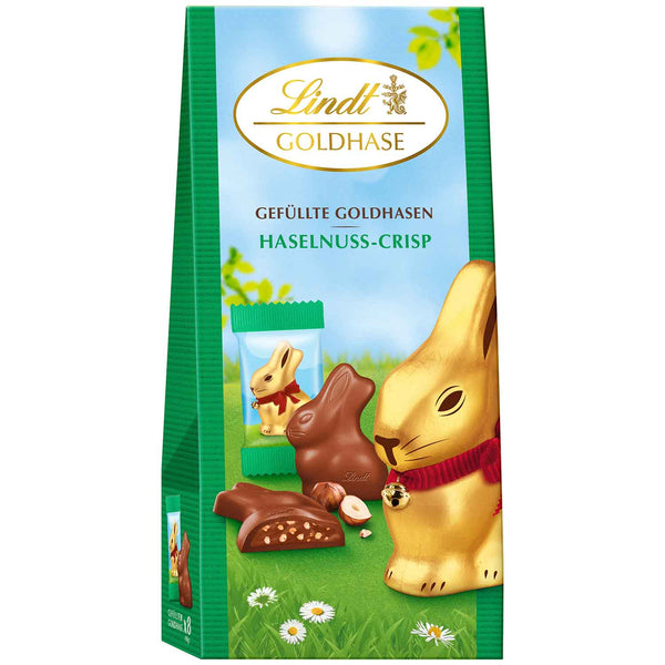 Lindt Gefüllte Goldhasen Haselnuss-Crisp 80g