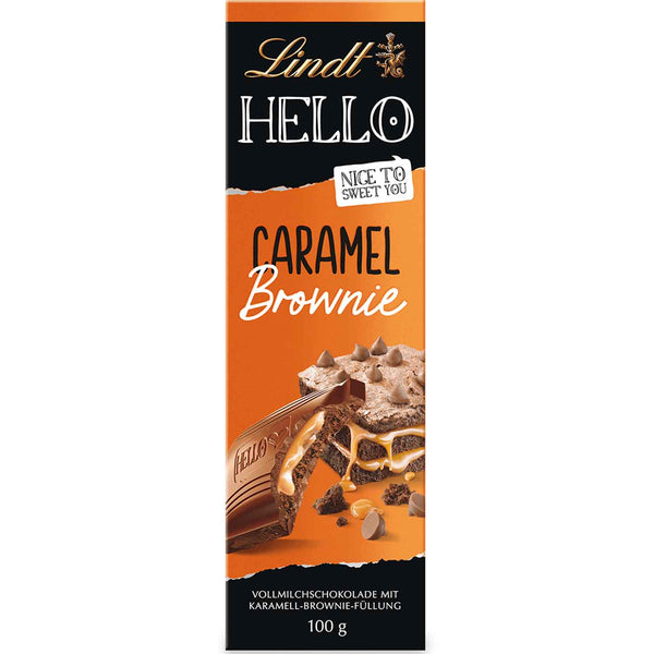 Lindt Hello Caramel Brownie Vollmilch Tafel 100g