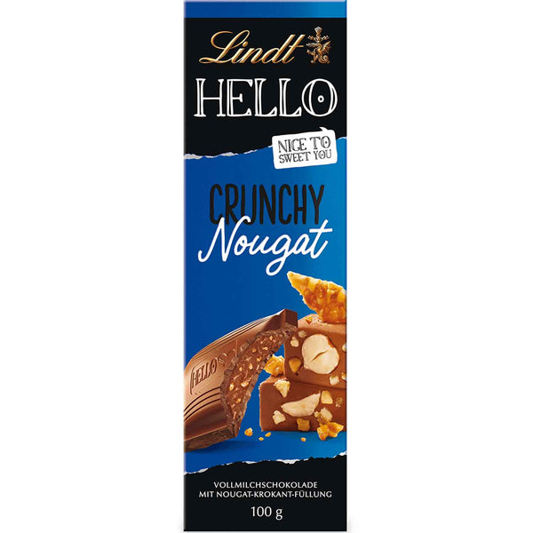 Lindt Hello Crunchy Nougat Vollmilch Tafel 100g