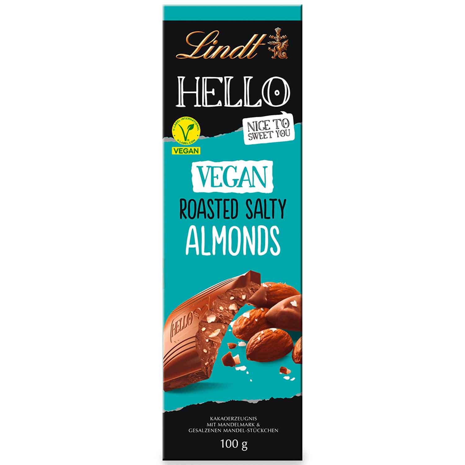 Lindt Hello Vegan Roasted Salty Almonds Tafel 100g