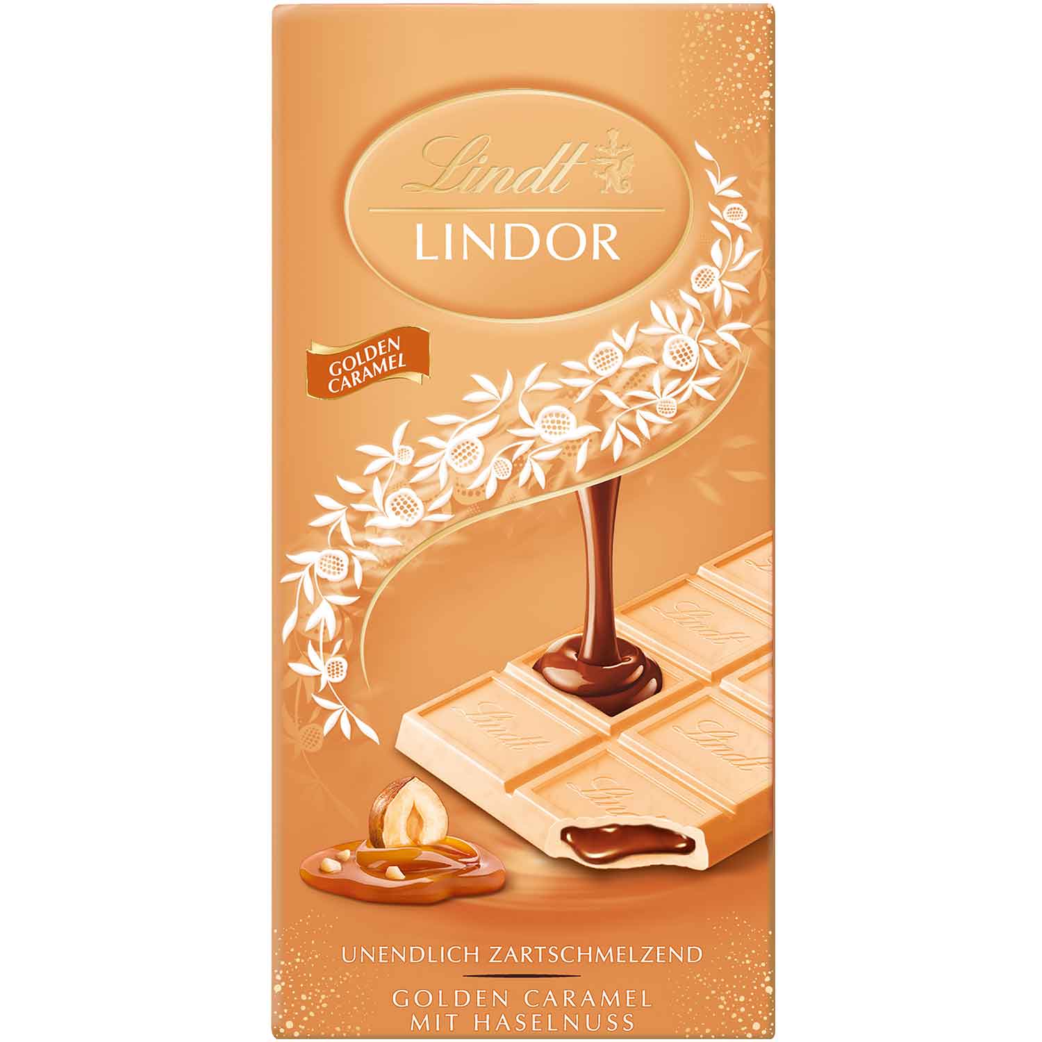 Lindt Lindor Golden Caramel Weiße Schokolade Tafel 100g