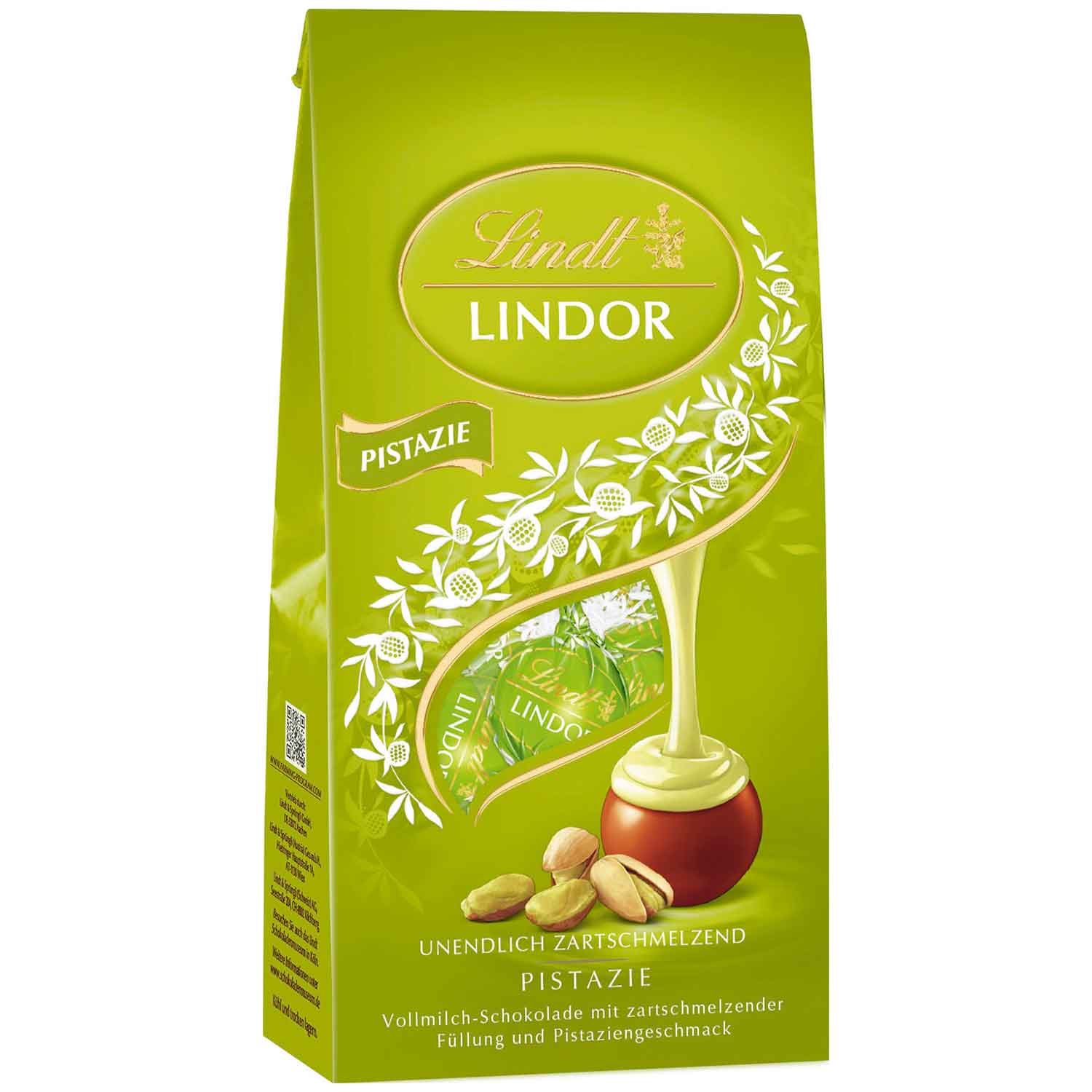 Lindt Lindor Kugeln Vollmilch Pistazie 100g
