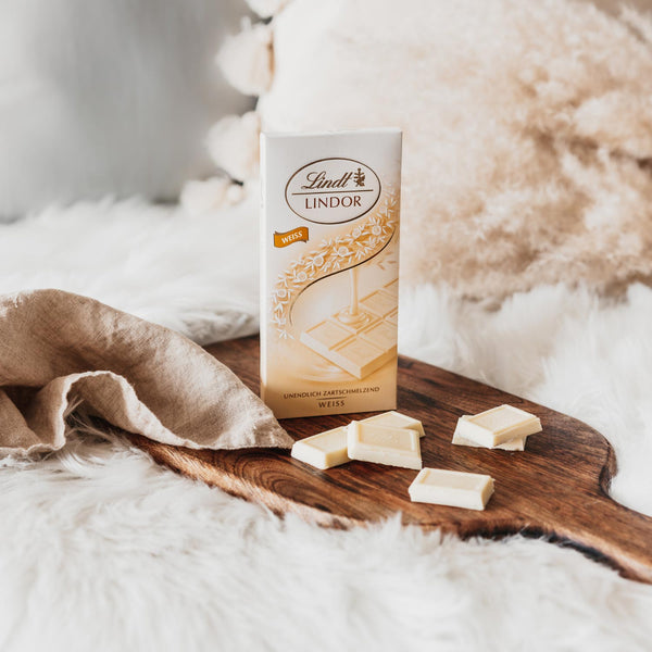 Lindt Lindor Tafel WEISS, zartschmelzend, 100g   |   MHD: 11/25