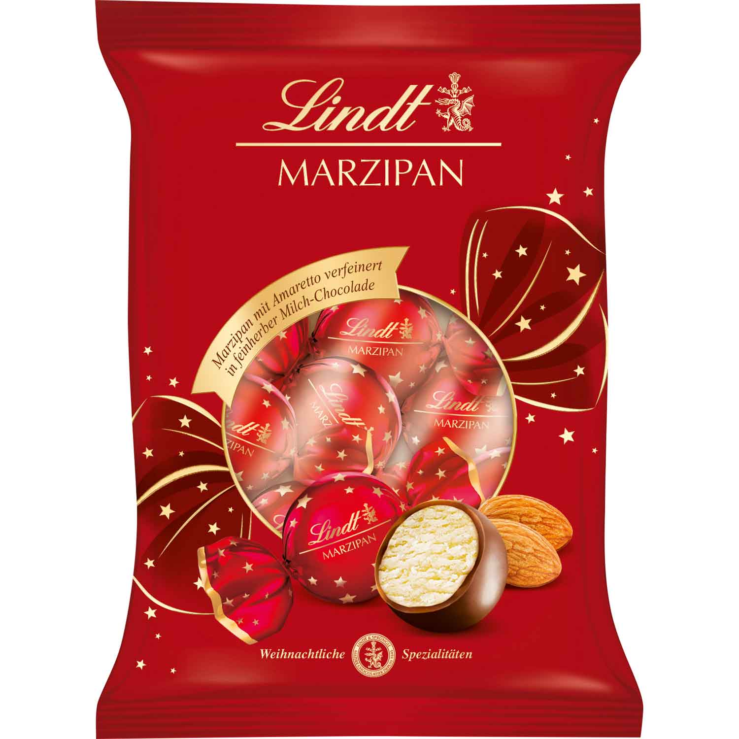 Lindt Marzipan Kugeln mit Amaretto verfeinert Doppeldreh 100g