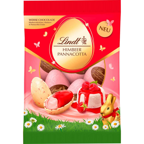 Lindt Himbeer Panna Cotta Eier 90g