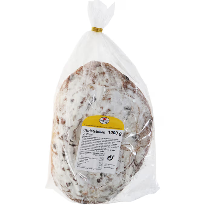 Stollen Original  aus Dresden von Dr. Quendt 2x 1kg Rosinenstollen  2. Wahl  MHD: 02/2026