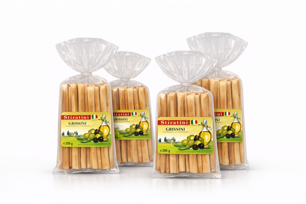 Stiratini | Grissini Brotgebäckstangen mit Olivenöl | 4x 250g |  1000g