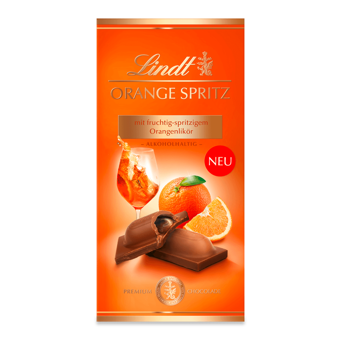 Lindt Orange-Spritz Vollmilch Tafel 100g