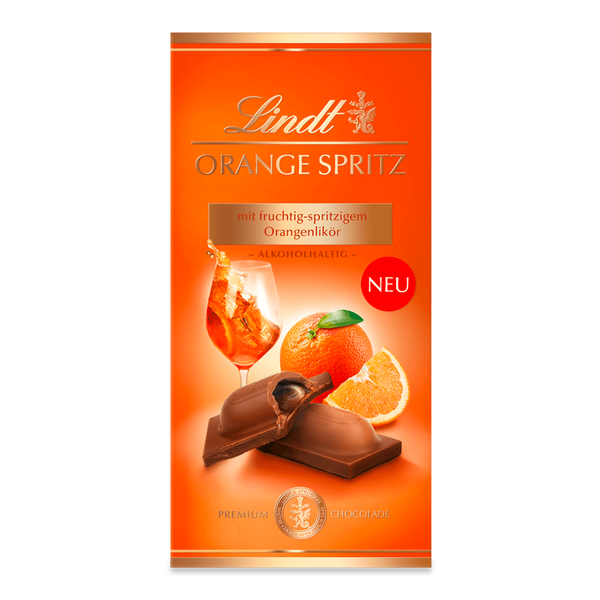 Lindt Orange-Spritz Vollmilch Tafel 100g