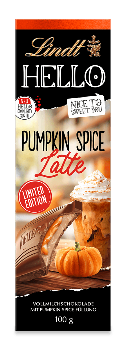 Lindt Hello Pumpkin Spice Latte | Limited Edition | 100g