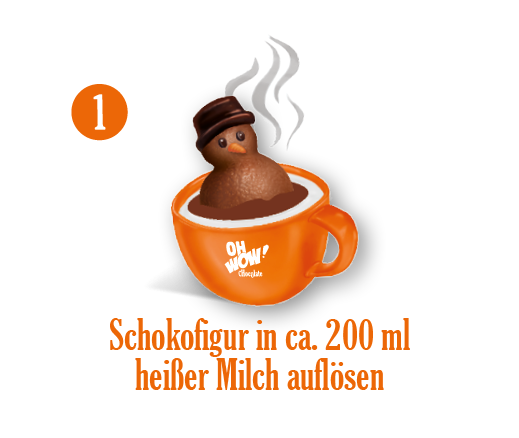 Melting Snowman 5x WAWI  VOLLMILCH Kakao Schneemann der schmilzt in Milch 5 x 75g