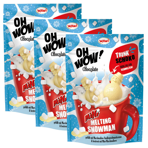 Melting Snowman 3x WAWI Mini  Vanille | schmilzt in Milch | 3 x 120g