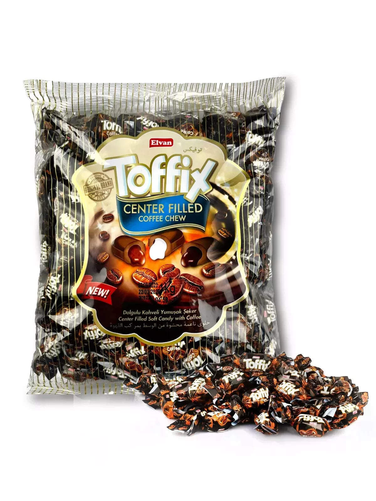 Toffix Coffee - gefüllte Bonbons mit Kaffeegeschmack von Elvan 1 kg
