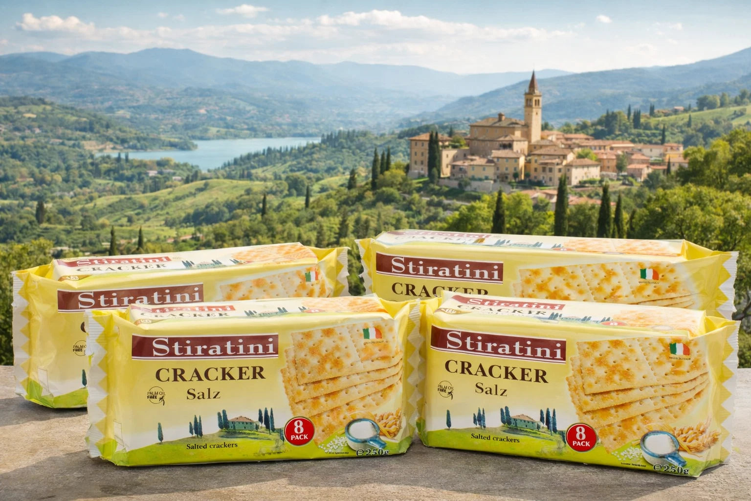 Stiratini | Cracker mit Salz | 4x 250g | 1000g