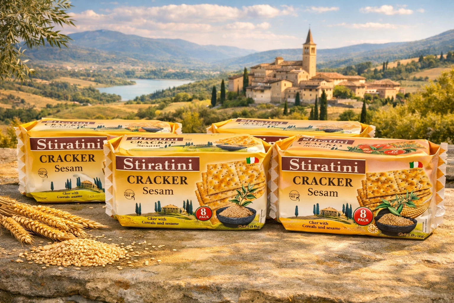 Stiratini | Cracker mit Sesam | 4x 250g | 1000g