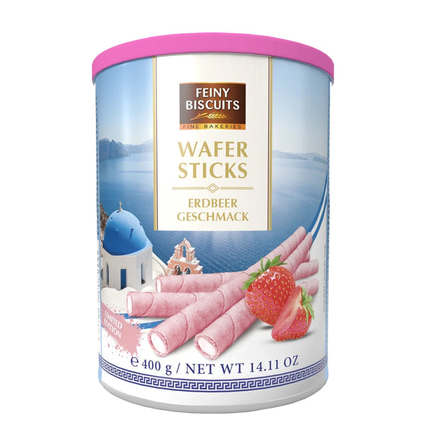 Feiny Biscuit Waffelröllchen mit Erdbeergeschmack 400g
