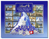 Schweizer Ansichten SOUVENIR 142g Lindt Napolitains 25 Mini Täfelchen Vollmilch als POSTkarte