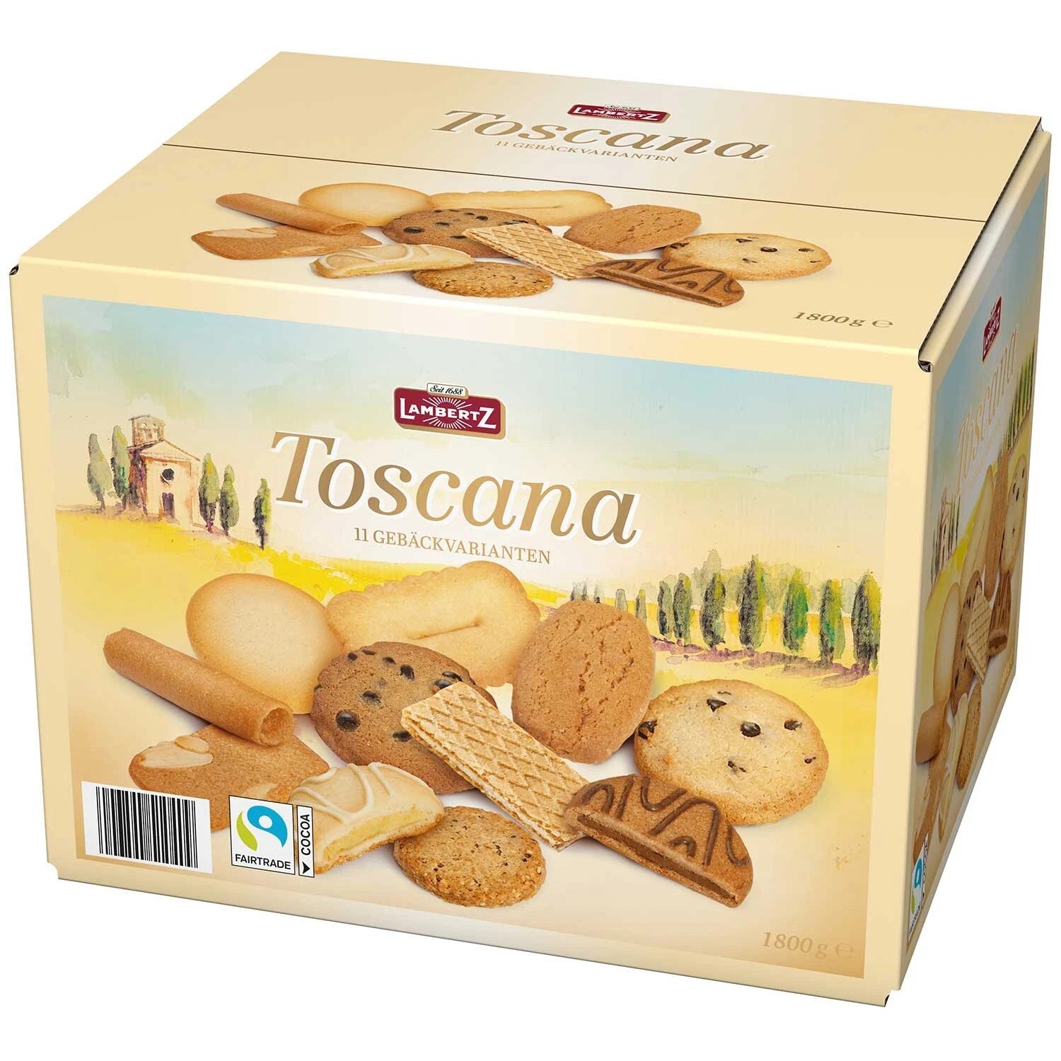 Lambertz Toscana 4x450g ohne Schokolade 11 Gebäckvarianten Office Box 1,8kg