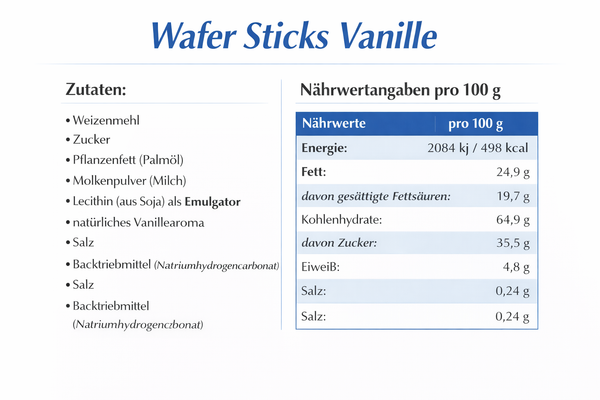 Feiny Biscuit Waffelröllchen mit Vanillegeschmackcreme 4x400g  |  1600g