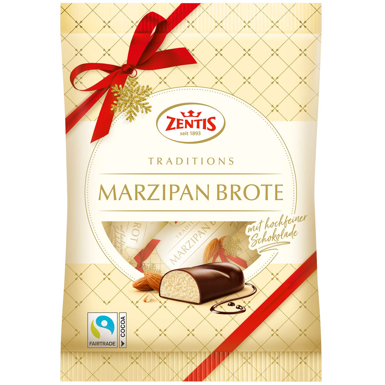 4x Zentis Marzipan-Eier 4x25g | eine 100g Tüte x4 = 400g