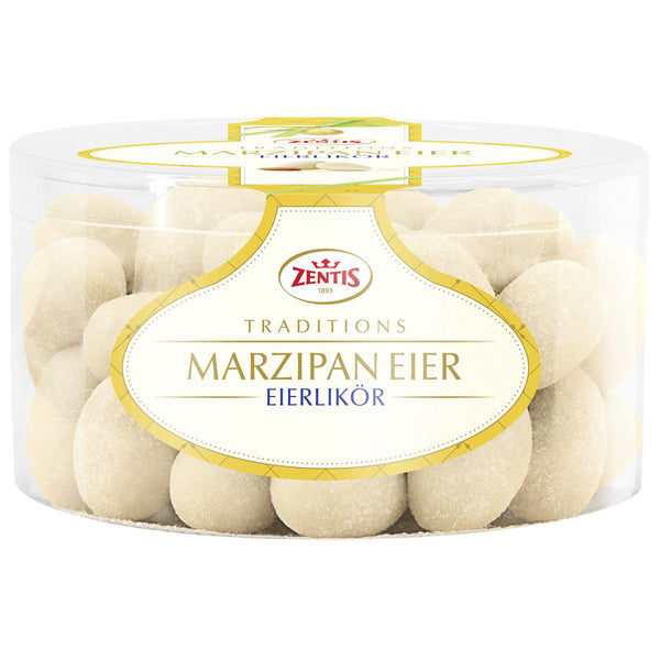 Zentis Eierlikör Marzipan Eier in 500g  Runddose
