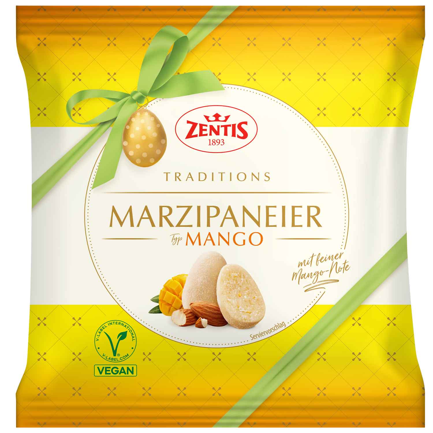 Zentis Marzipan Eier Typ MANGO 125g