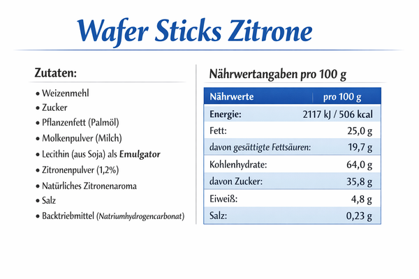 Feiny Biscuit Waffelröllchen mit Zitronengeschmack 4x400g | 1600g