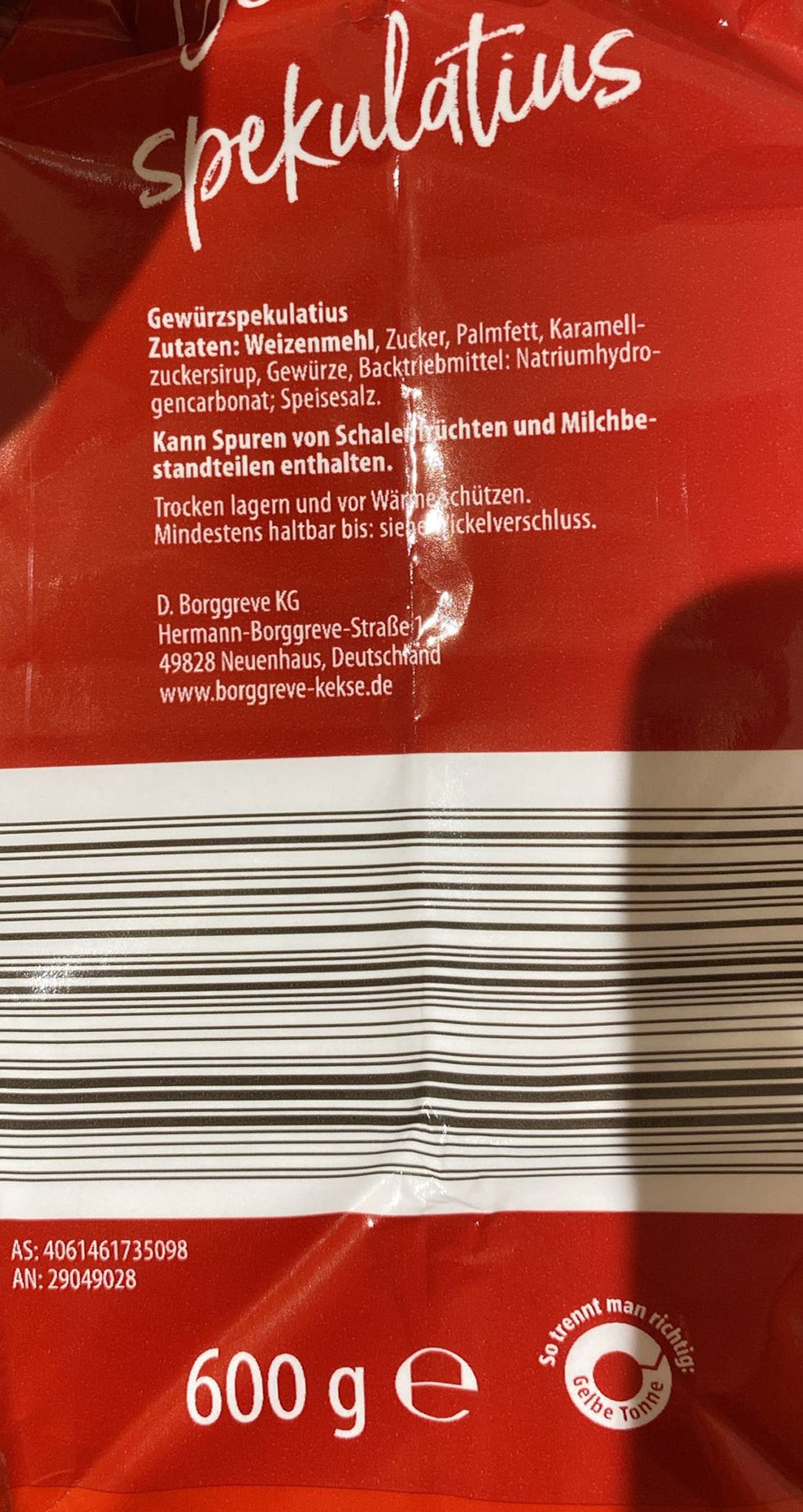 600g Gewürzspekulatius | Borggreve - Wintertraum | 600g