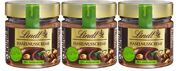 Glutenfrei 3x 220g Lindt Haselnusscreme mit 40% Haselnüssen MHD 10/2025
