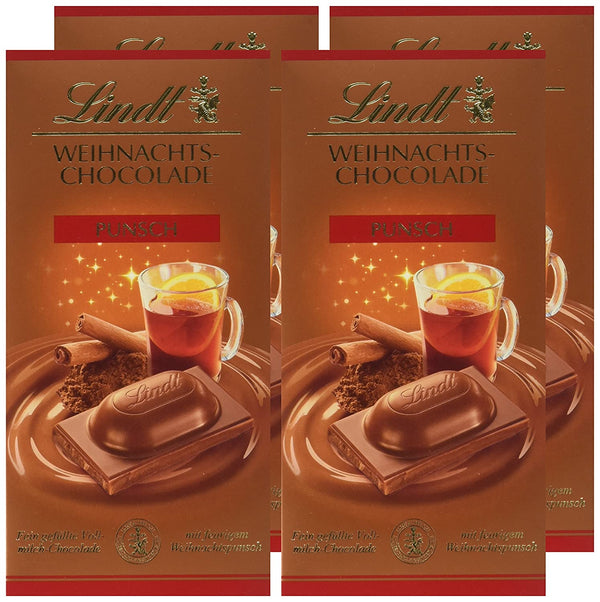 Lindt & Sprüngli Punsch Weihnachts Schokolade 4x100g