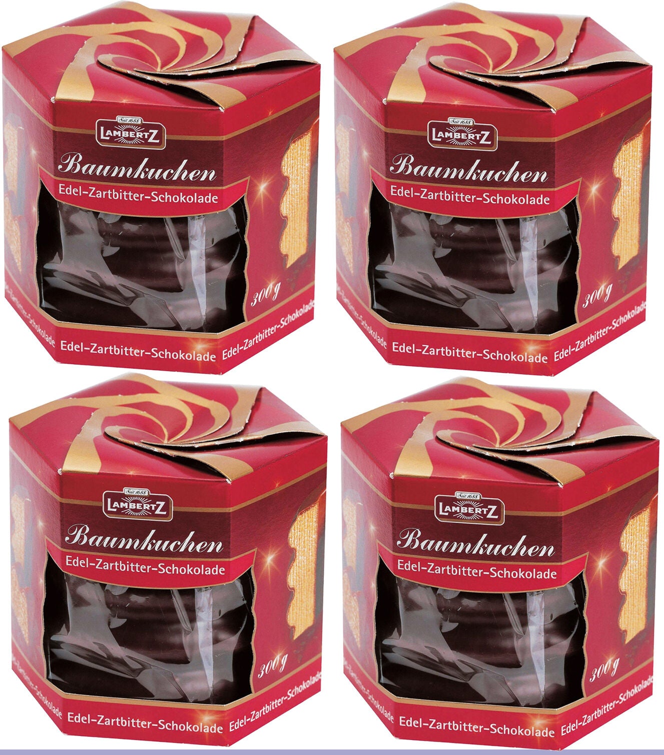 Lambertz 4 Baumkuchen inZartbitter Schokolade 1200 g MHD/15.12.2025