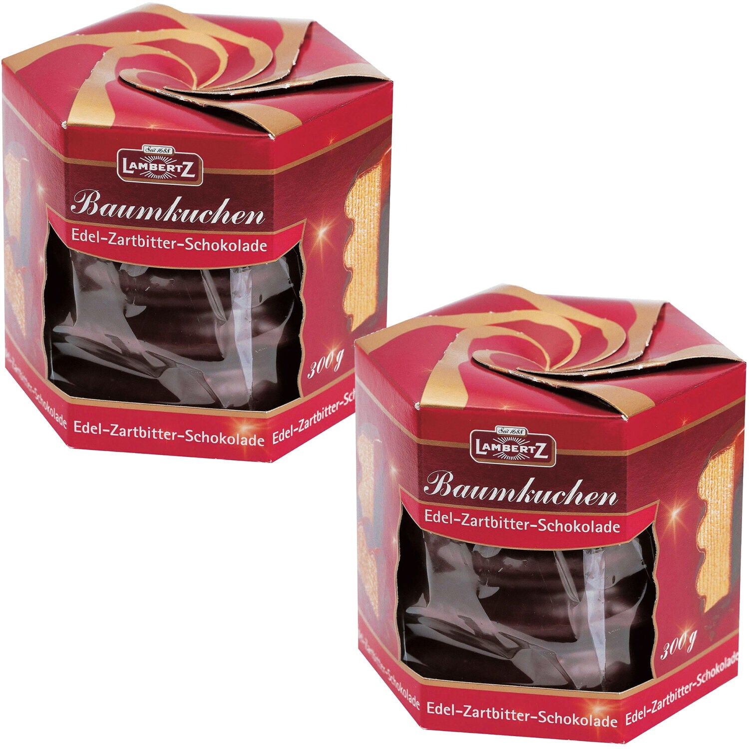 Lambertz Baumkuchen in Zartbitter Schokolade 2x 300 g MHD/15.12.2025