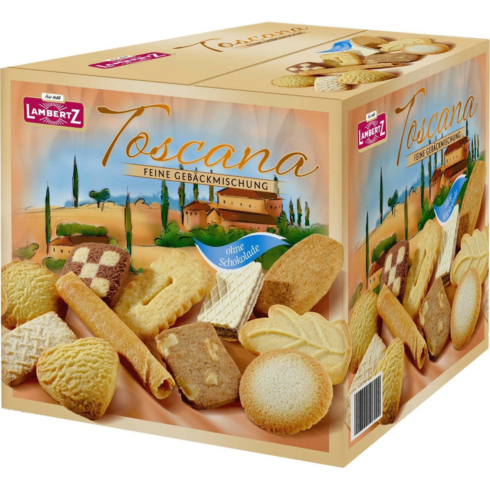 Lambertz Toscana 4x450g ohne Schokolade 11 Gebäckvarianten Office Box 1,8kg