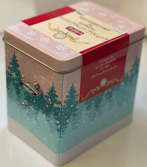 LAMBERTZ Musikdose mit Lebkuchenmischung 200g Spieluhr Weihnachtsmelodie Rosa