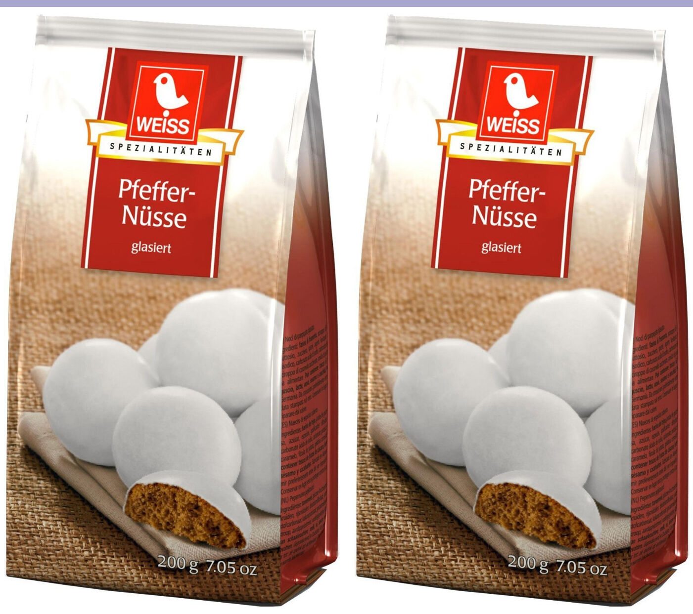 Pfeffernüsse glasiert 2x200g. von Weiss aus Neuulm 400g