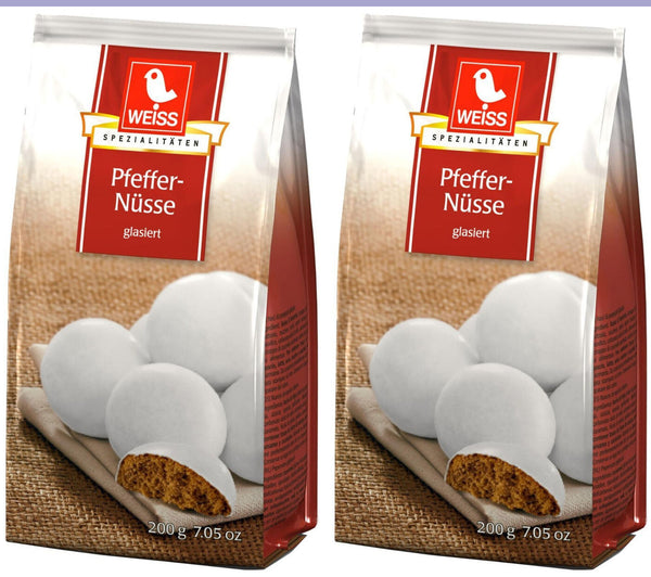Pfeffernüsse glasiert 2x200g. von Weiss aus Neuulm 400g
