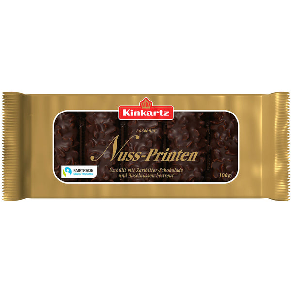 Kinkartz 1 x 100gr Aachener Nuss-Printen umhüllt 29% Zartbitterschokolade MHD: 4/2026