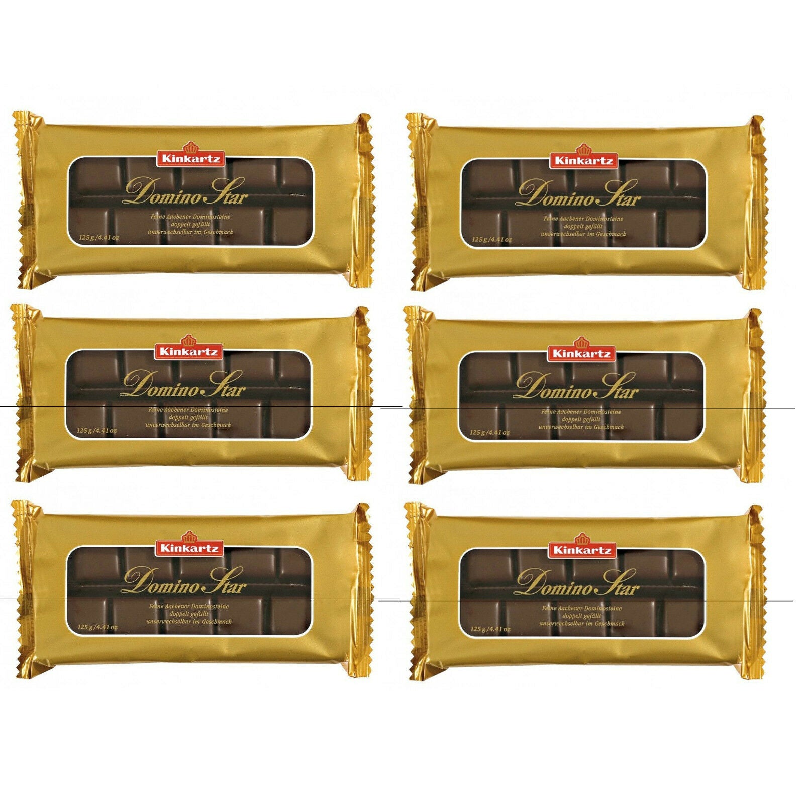 Kinkartz 6x 125gr Feine Aachener Dominosteine mit Zartbitterschokolade | 750g MHD 30.04.2026