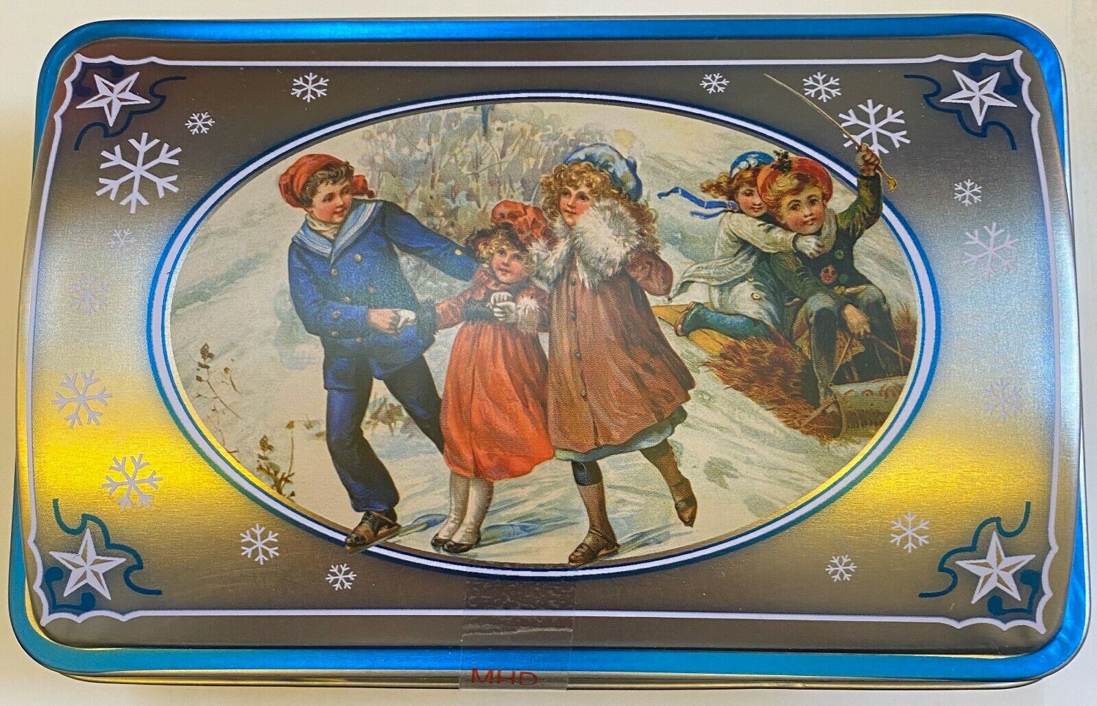 Haeberlein Metzger Elisen Schatulle Oblaten Lebkuchen 2fach Metall Dose Pastell 150 gr