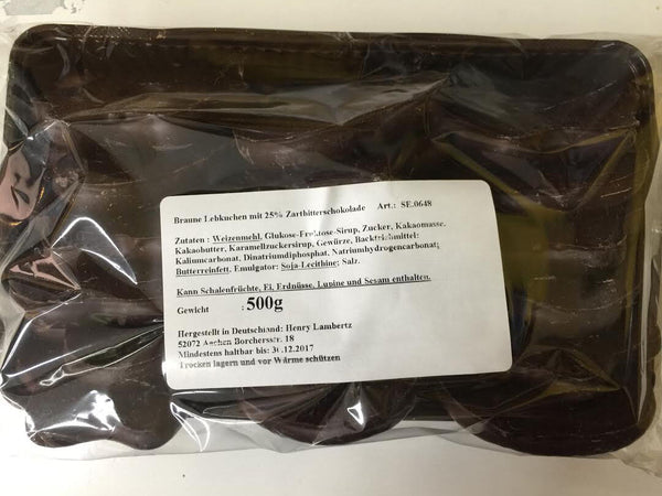 WEISS Herzen Sterne Brezeln ZB  Schokoladen Lebkuchen 500 g SE Pack Bruchware