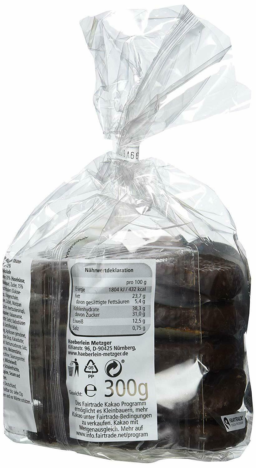 Die Allerfeinsten Elisen Lebkuchen 3x300 g Haeberlein Metzger ohne Mehl Zartbitter MHD: 30/04/2026