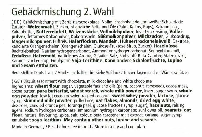 Lambertz Gebäckmischung 2kg II Wahl lose Ware im Beutel Gebäck aus Aachen
